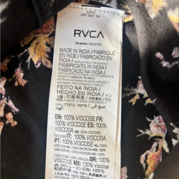 RVCA Floral Square-Neck Long Sleeve Mini Dress - Picture 4 of 5
